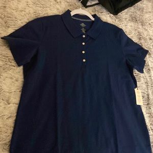 St Johns Bay Navy Blue Polo NWT